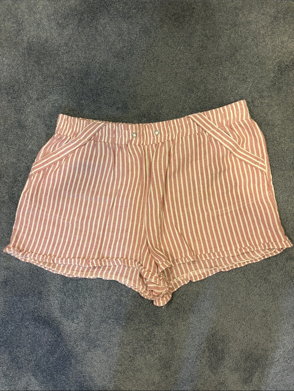 Rewind Pink and White Striped Women's Bermuda Shorts